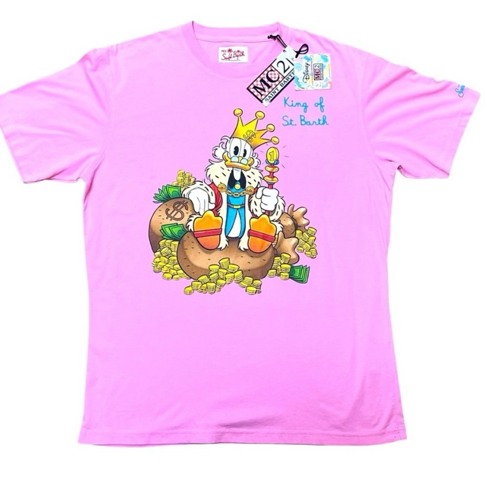 MC2 St. Barth Pink T Shirt Size Medium